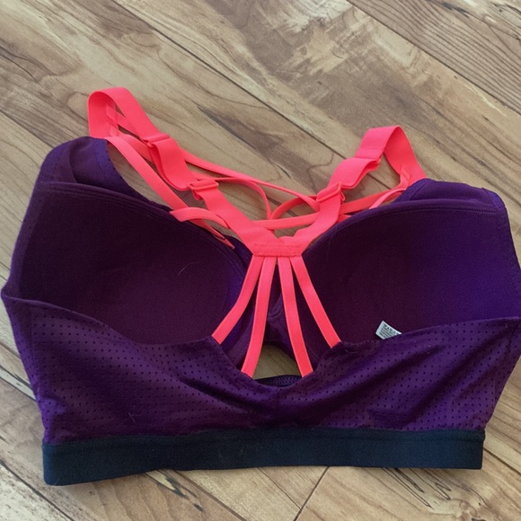 Victoria sport bra size 34D purple and neon orange - Picture 4 of 9
